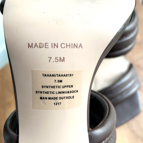 NEW Steve Madden Tahani Heeled Mule Sandals Chocolate Brown 7.5 - Picture 7 of 7